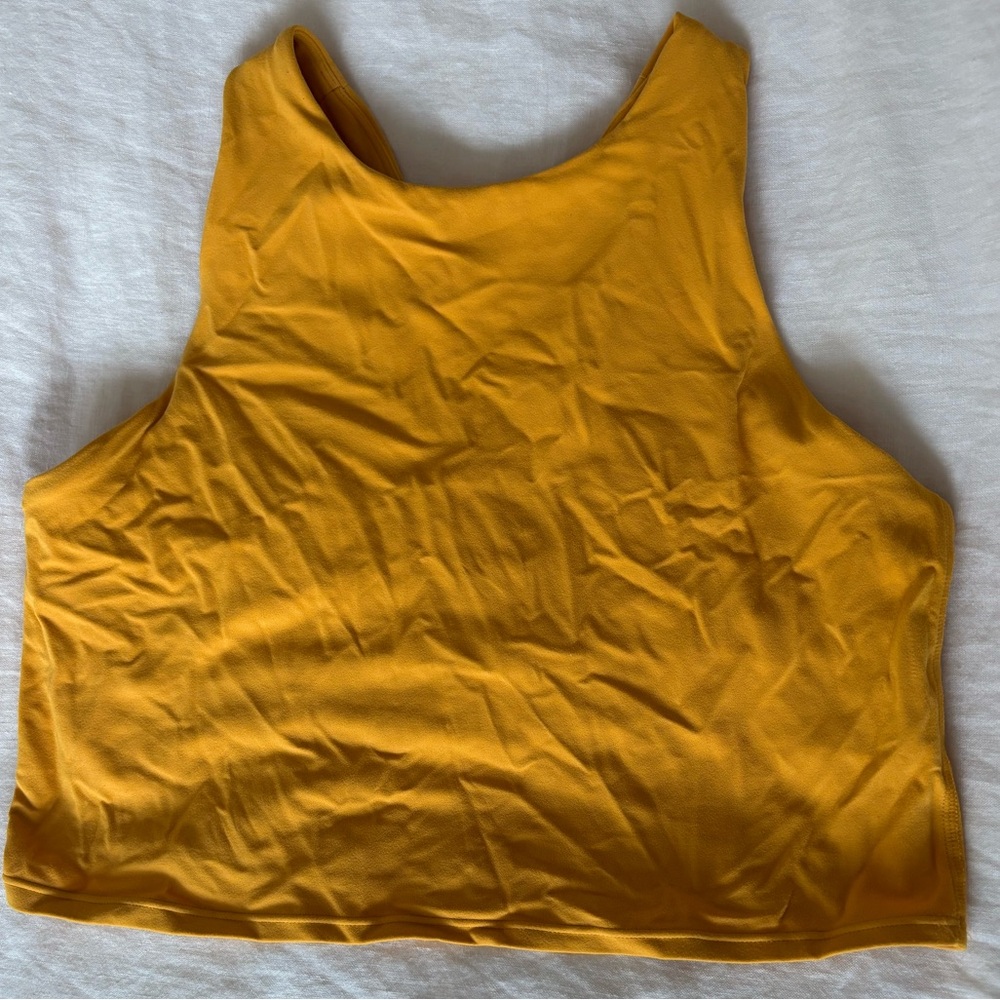 Gold conscious crop top athleta